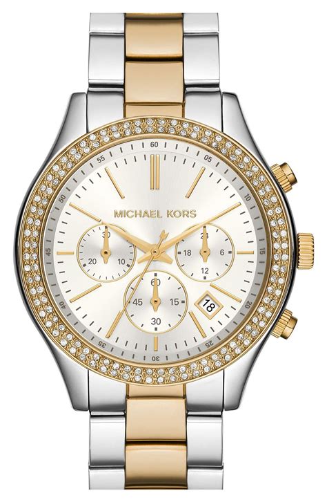 michael kors small runway chronograph bracelet watch|Michael Kors runway watch slim.